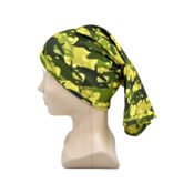 DEEP Dive Buff – camoflash laid flat, displaying its flowing water-inspired pattern on breathable Lycra fabric.