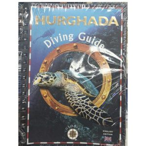 Cover of Hurghada Diving Guide book, showing a sea turtle and porthole design