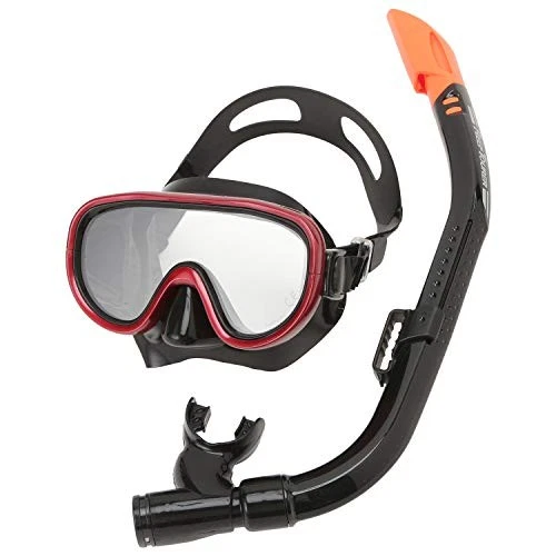 TUSA Reef Tourer Adult Mask and Snorkel Set with tempered glass mask and splash-proof snorkel.Comfortable and reliable snorkeling set for underwater adventures.
