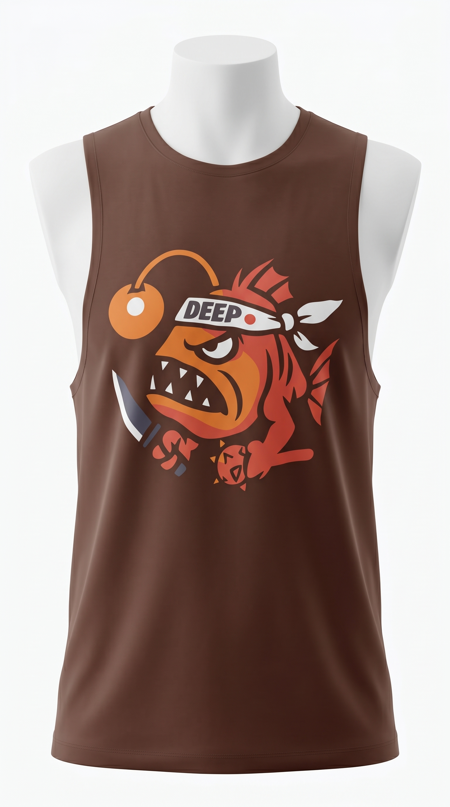 DEEP Ocean Tank Top for Men – Phantom Design in Black