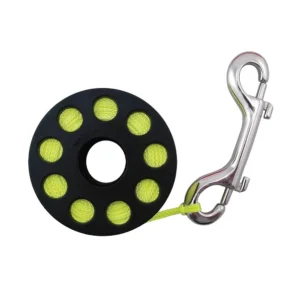 AROPEC 15m Plastic Spool with Double End Bolt Snap is a lightweight and durable finger spool designed for SMB deployment, navigation, and safety stops. Includes 15 meters of line and a stainless steel double end bolt snap for secure attachment.